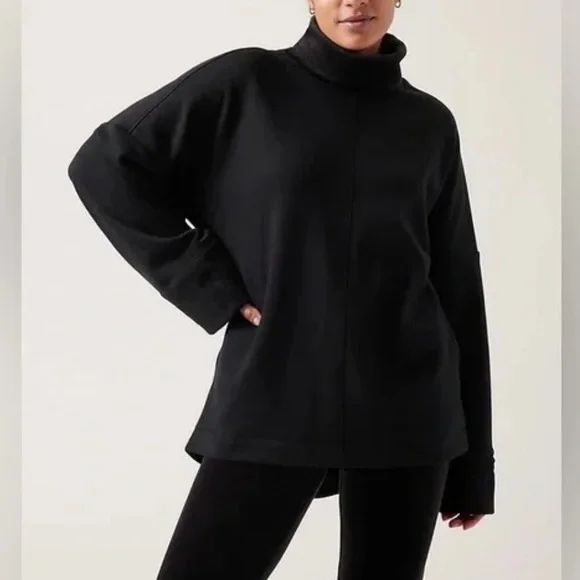 Athleta Tops Athleta Cozy Karma Funnel Neck Sweatshirt Poshmark
